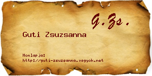Guti Zsuzsanna névjegykártya